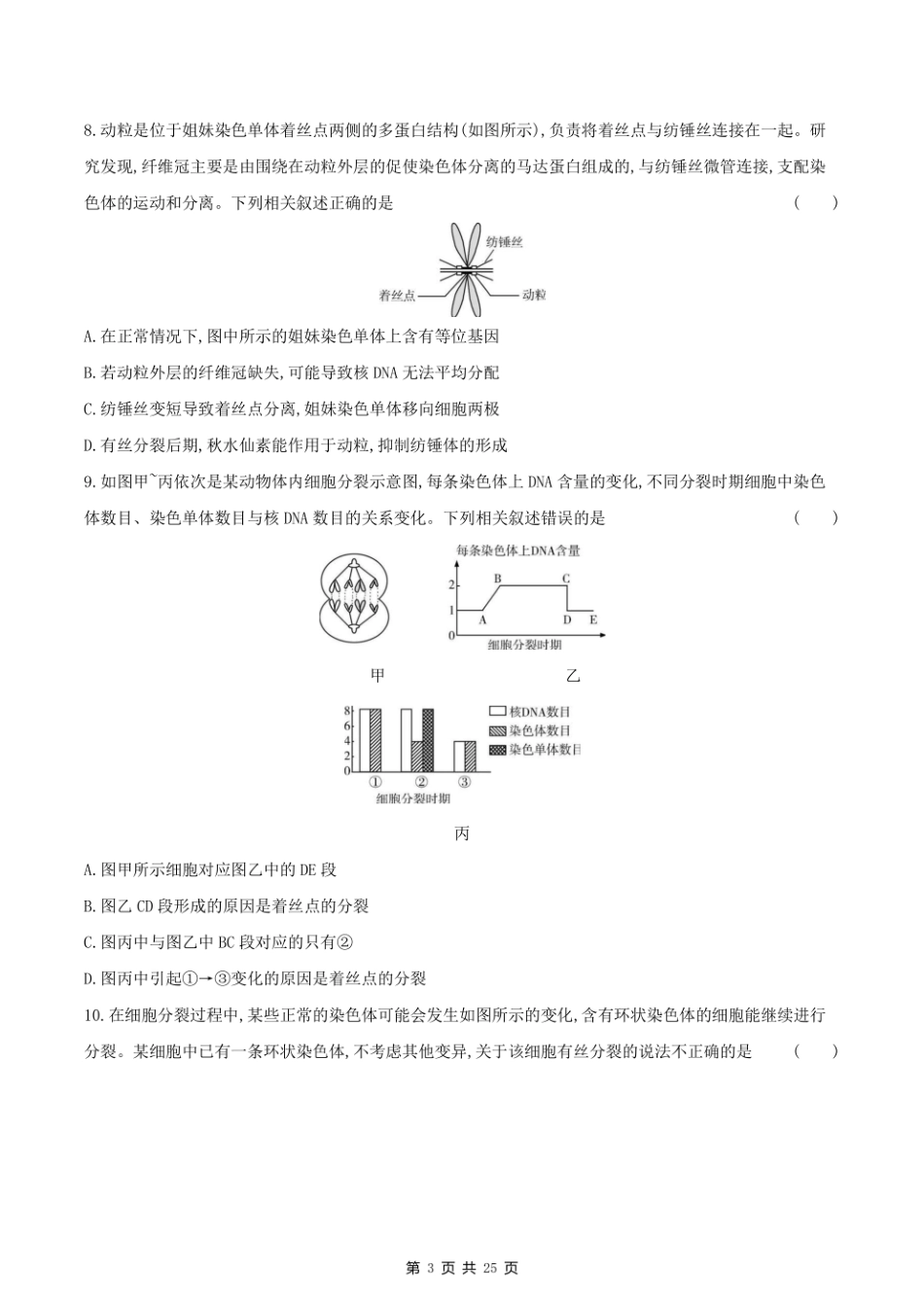 2023课标版生物高考第一轮专题练习--专题四 细胞的生命历程.pdf_第3页