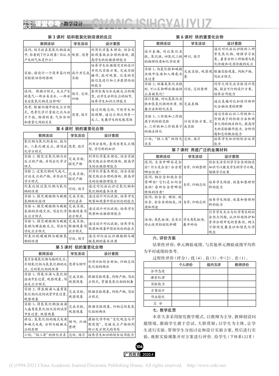 基于核心素养的高中化学单元教学设计——以化学（必修1）第三章为例-胡松华.pdf_第3页