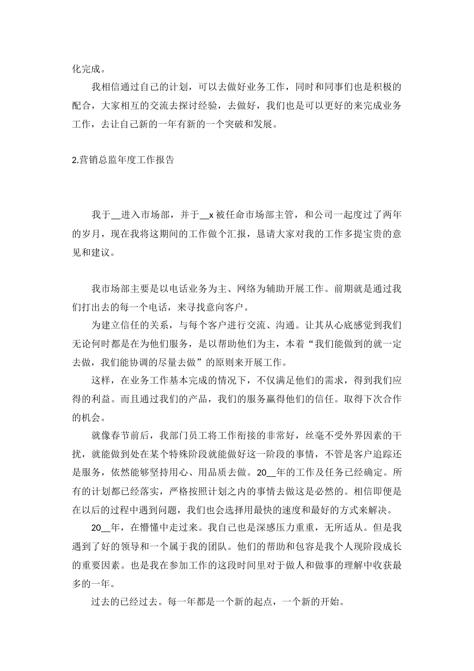 营销总监年度工作报告5篇.docx_第2页