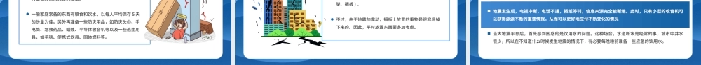 防灾减灾日救援深蓝色简约PPT模板.pptx