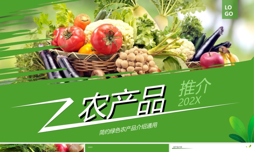 绿色清新农产品推介会PPT课件.ppt