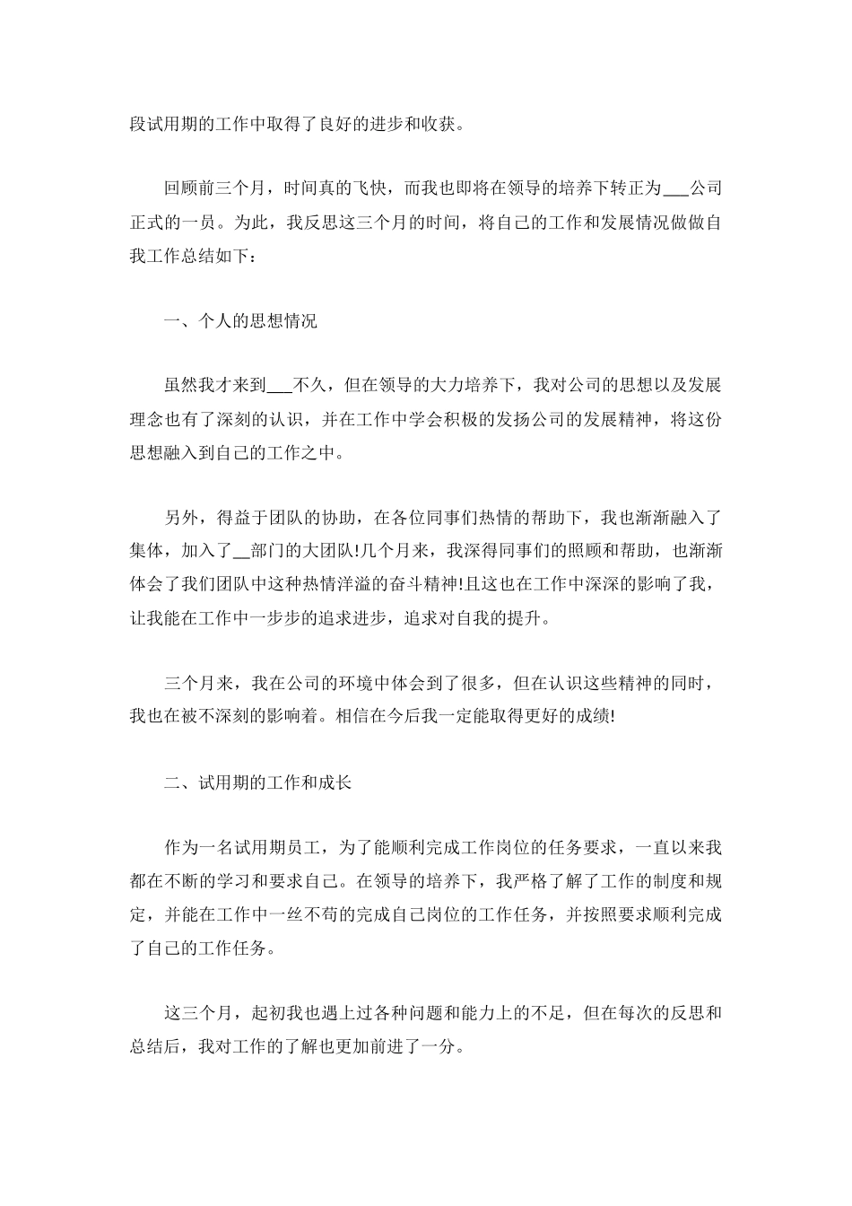 2022新员工试用期工作总结（5篇）.docx_第2页