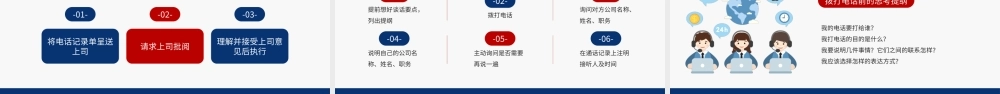 蓝色简约商务培训口才训练与电话技巧PPT模板.pptx