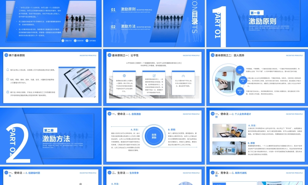 蓝色简约风企业员工激励培训PPT模板.pptx