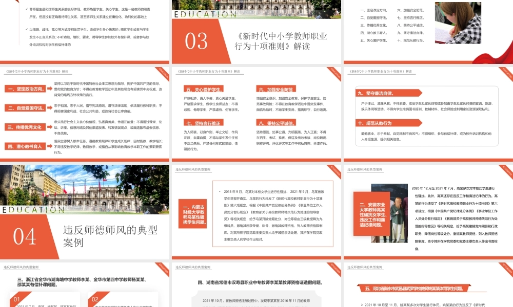 XX学校师德师风警示教育PPT课件（带内容）.pptx