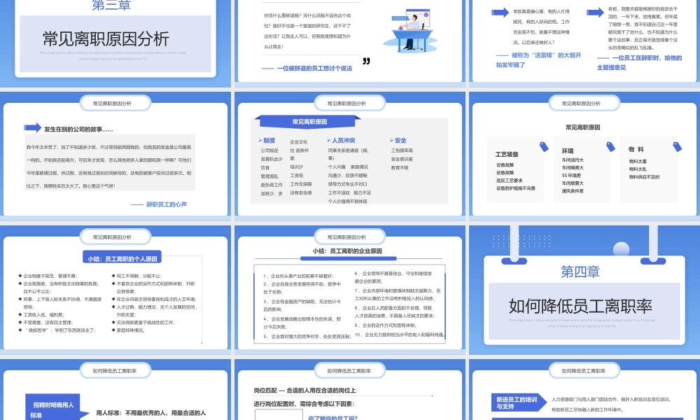 2022企业管理之员工管理培训PPT如何降低员工离职率PPT课件（带内容）.pptx