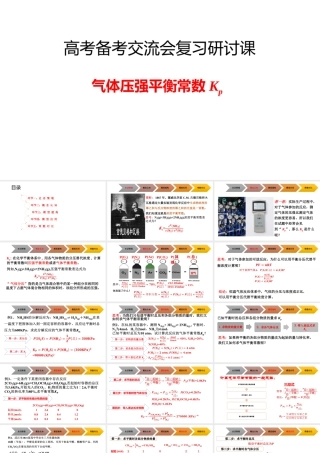 2022-2023年高考化学复习研讨会公开课《气体压强平衡常数Kp》.pptx