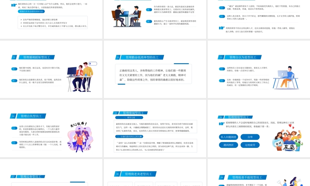 蓝色企业如何管理员工PPT.pptx