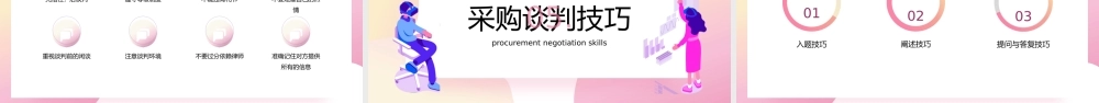 粉色渐变扁平风采购谈判技巧PPT.pptx