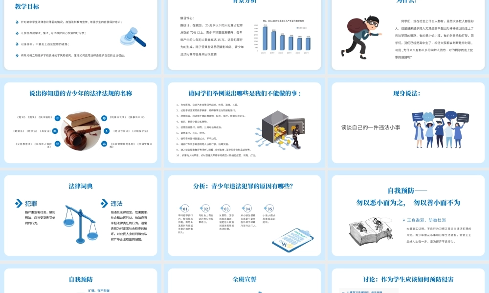 知法守法做合格中学生法制教育主题班会PPT课件（带内容）.pptx