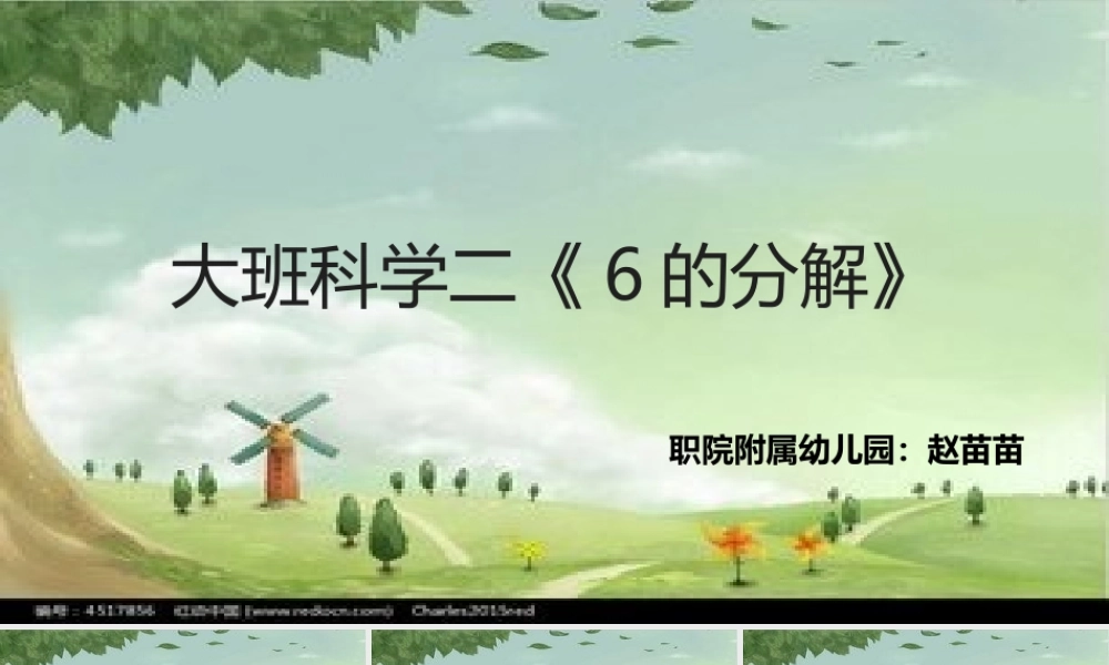 大班科学《6的分解》微课件.pptx