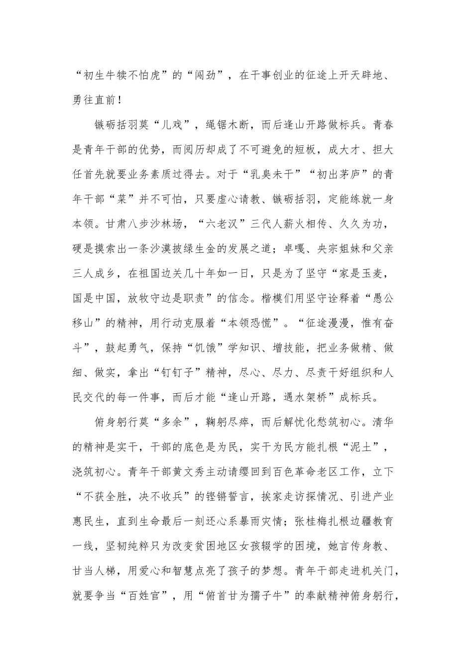 青年干部 心怀“三有”莫做“酸菜鱼”（新时代青年立大志、明大德、成大才、担大任感悟）.docx_第2页