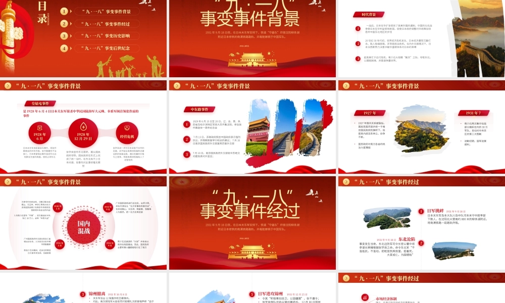 九一八抗战纪念日PPT模板下载.pptx