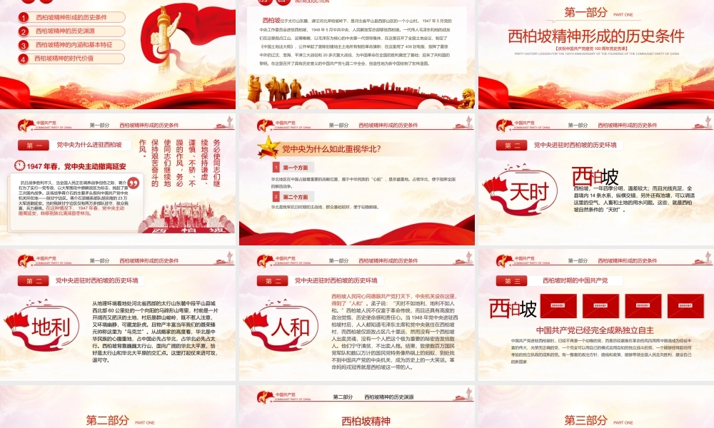 新中国从这里走来之谈西柏坡精神的内涵和时代价值党课PPT.pptx