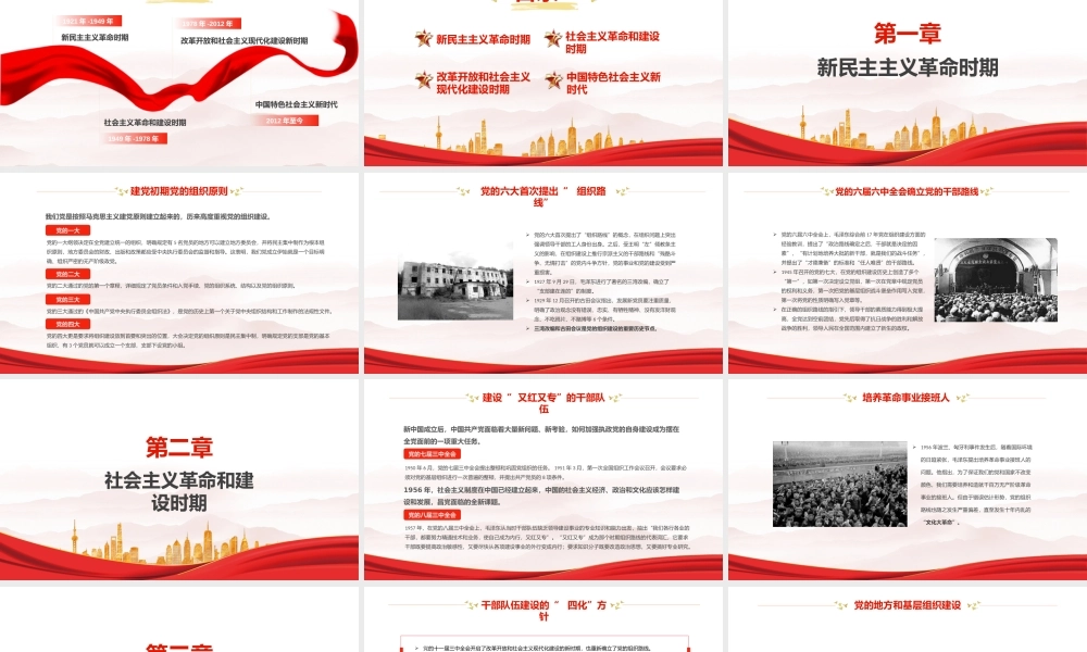 七一建党党课路线发展历程PPT模板下载.pptx