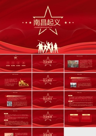七一建党学习教育南昌起义PPT模板下载.pptx