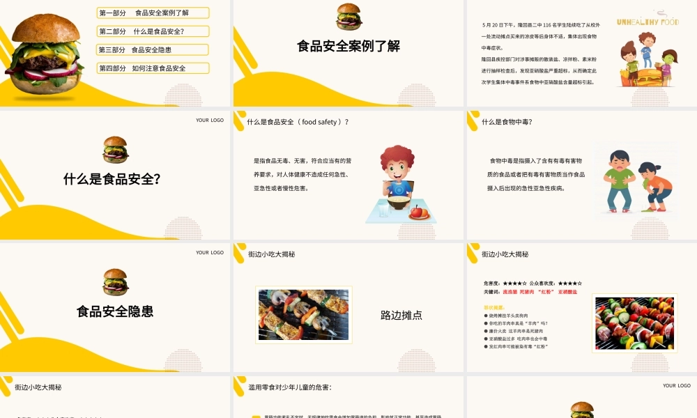 食品安全教育主题班会PPT模板下载.pptx