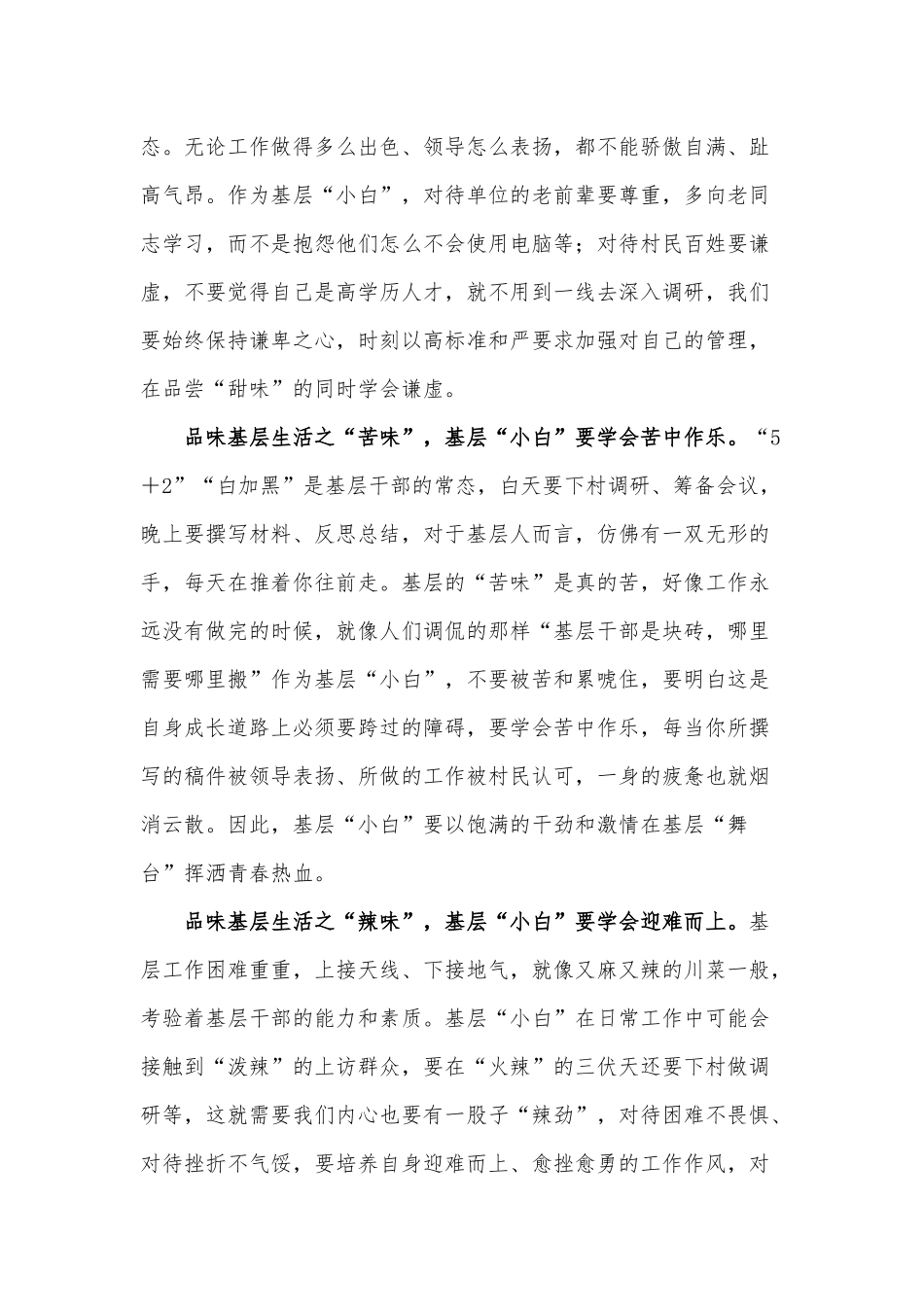 品味基层生活的“酸甜苦辣”基层小白工作感悟供借鉴.docx_第2页