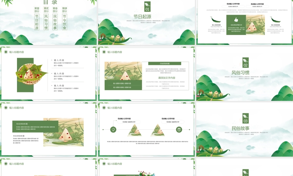 粽情端午传承与发展中国传统文化PPT模板.pptx