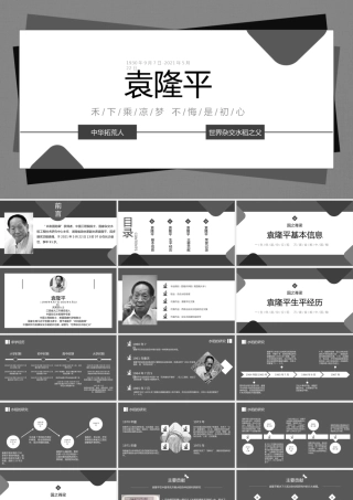 杂交水稻之父袁隆平生平介绍PPT课件（带内容）.pptx