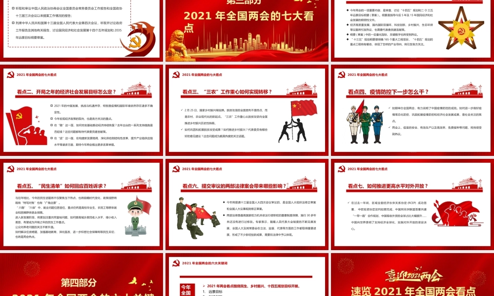 （课件模板）2021全国两会看点PPT模板.pptx