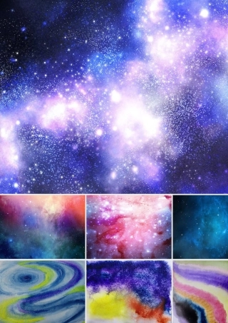 大班艺术《湿水彩：星空》微课件.ppt