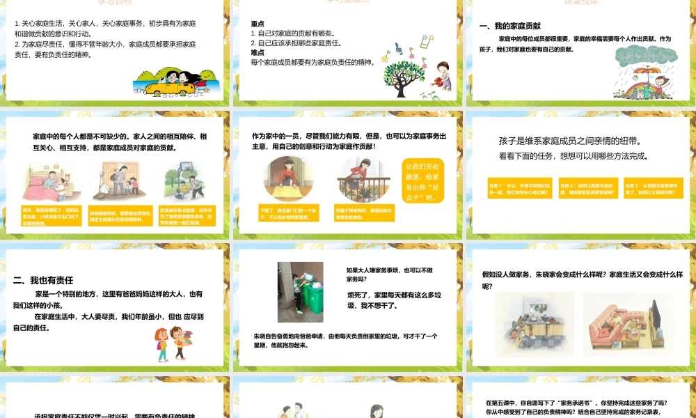 2021四年级上册道德与法制《我和我的同伴为父母分担-我的家庭贡献与责任》PPT课件（带内容）.pptx
