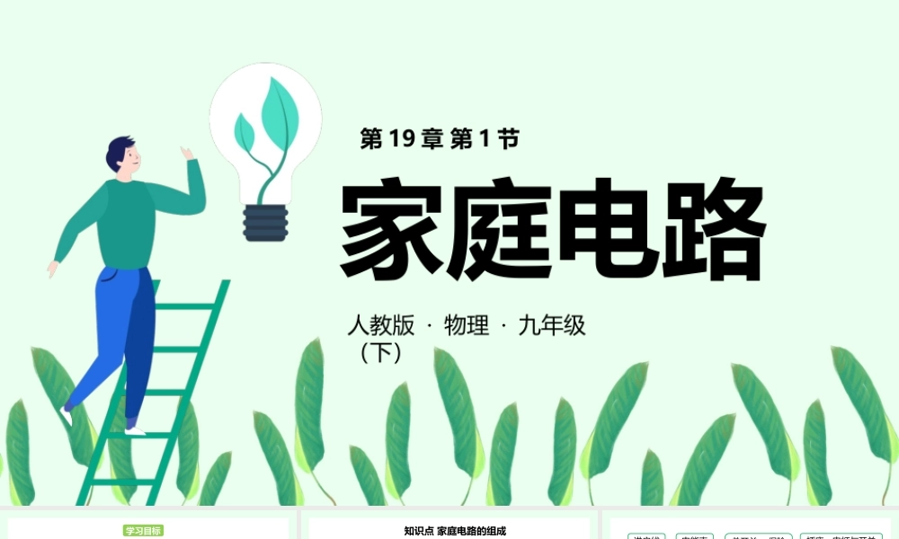2021人教版物理九年级下《家庭电路》PPT课件（带内容）.pptx