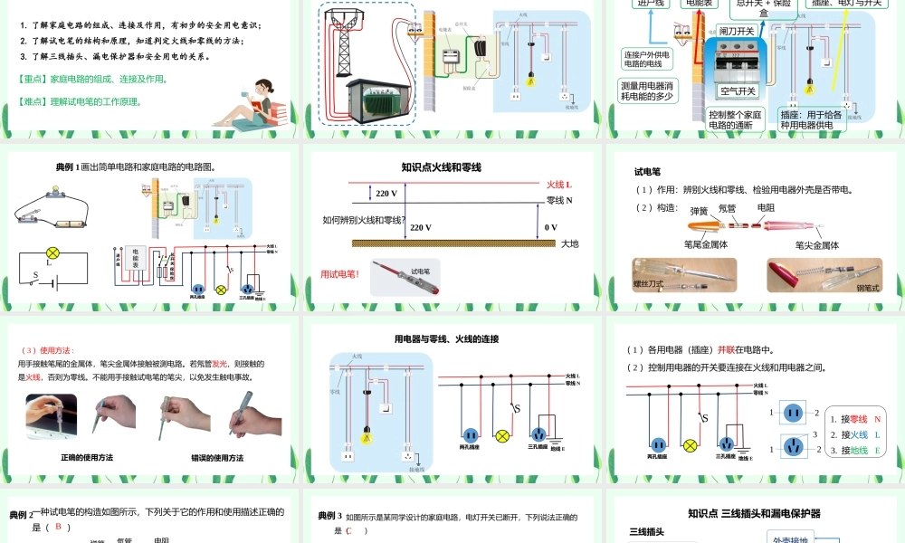 2021人教版物理九年级下《家庭电路》PPT课件（带内容）.pptx