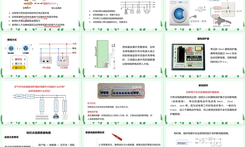 2021人教版物理九年级下《家庭电路》PPT课件（带内容）.pptx
