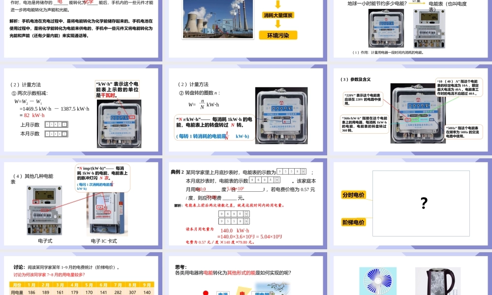 2021人教版物理九年级下《电能电功》PPT课件（带内容）.pptx