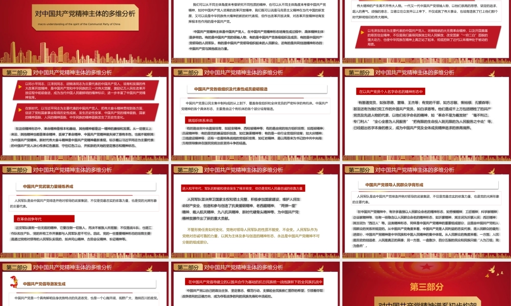 2021年中国共产党精神谱系党课PPT模板下载.pptx