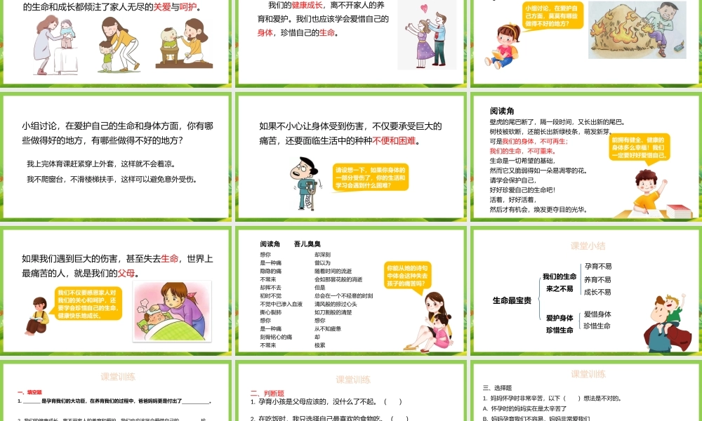 2021三年级上册道德与法制《安全护我成长-生命最宝贵》PPT课件（带内容）.pptx