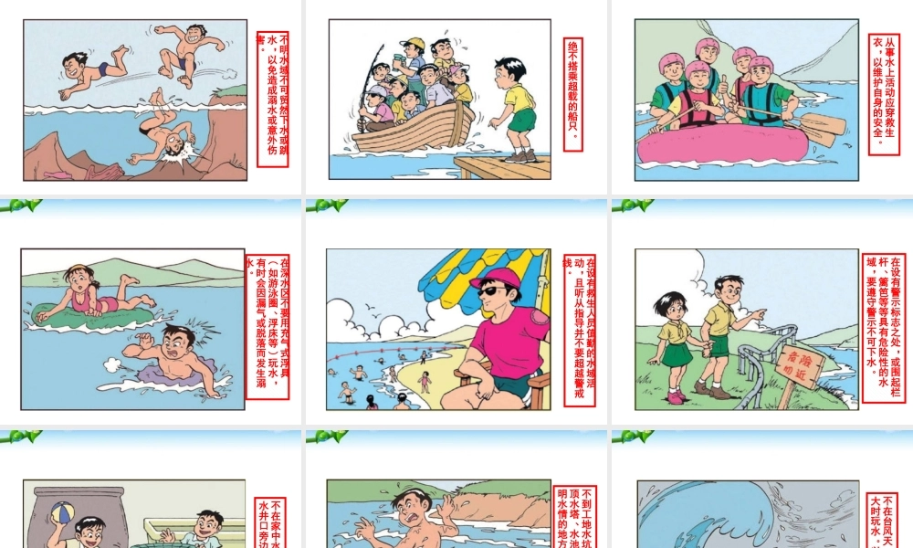 珍爱生命_预防溺水安全知识教育中小学生主题班会课件PPT.pptx