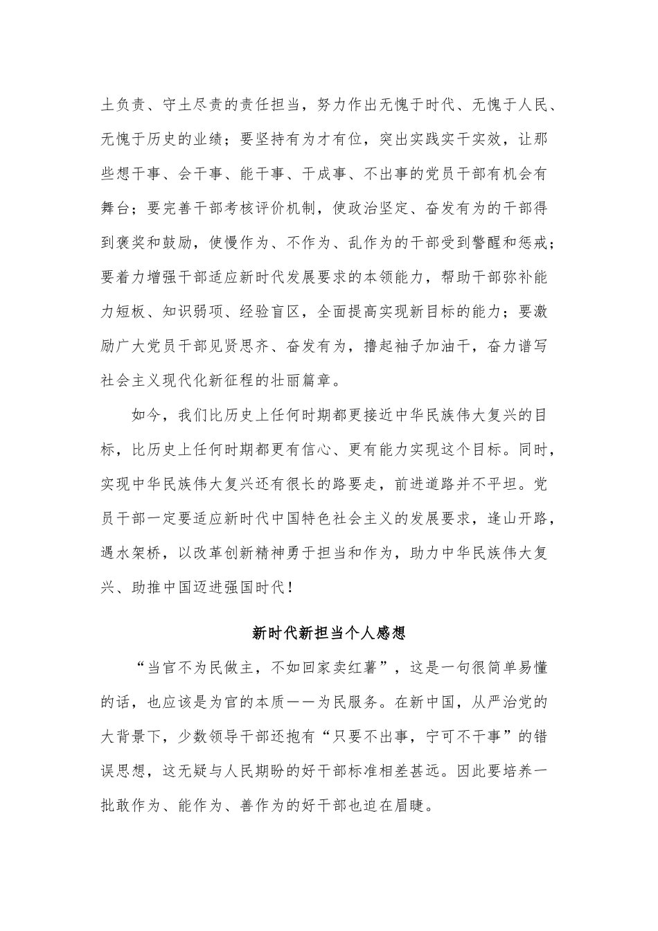 5篇新时代新担当个人感想供借鉴.docx_第3页
