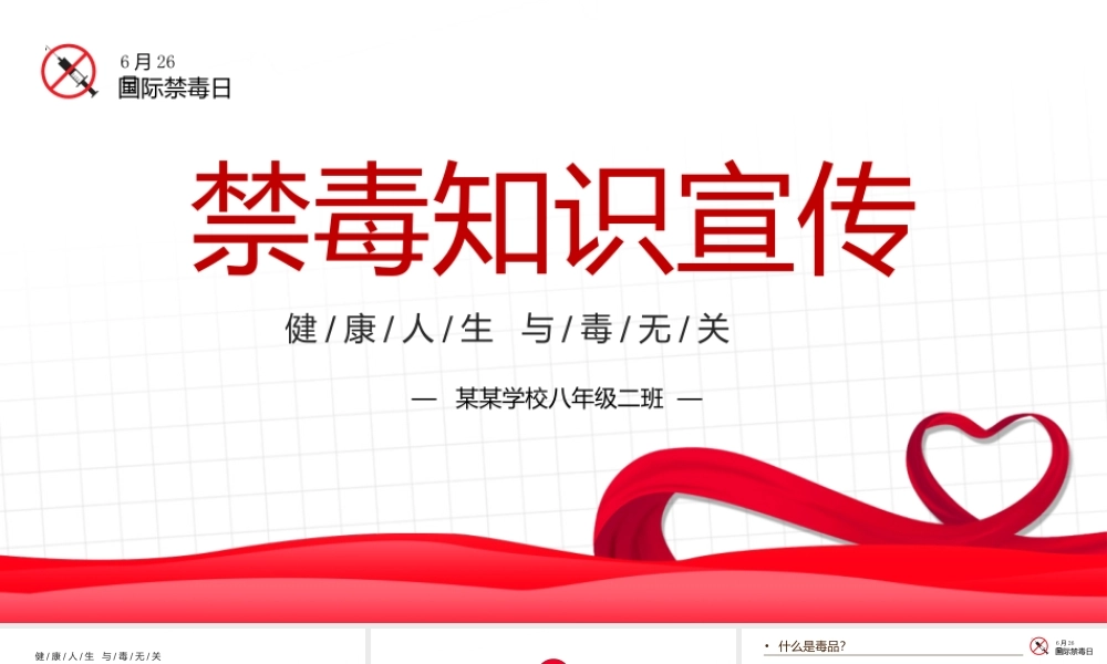 6.26国际禁毒日禁毒知识宣传PPT课件（带内容）.pptx