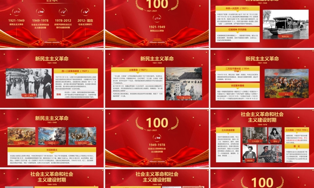 建党１００年党史学习PPT：回顾党史百年历程.pptx