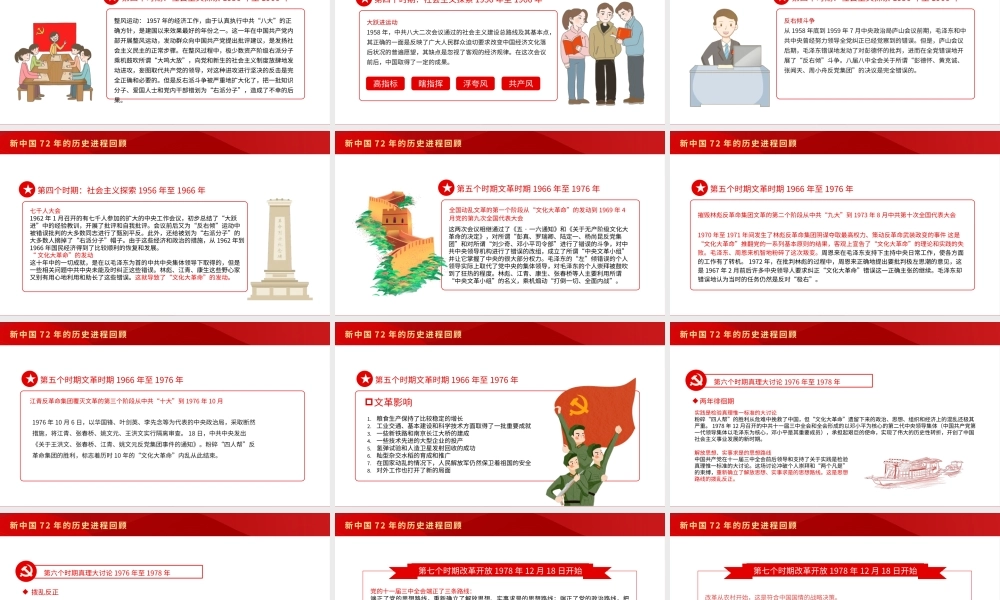 红色党建风百年党史培训课件PPT模板.pptx