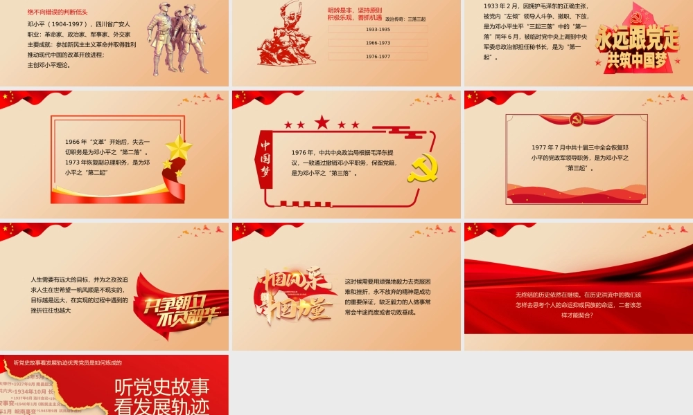 红色听党史故事看发展轨迹优秀党员是如何炼成的PPT模板.pptx