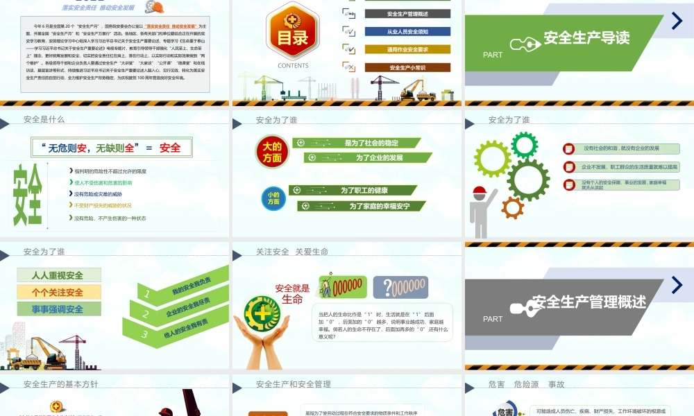 2021年安全生产月PPT简洁风落实安全责任推动安全发展PPT模板下载.pptx