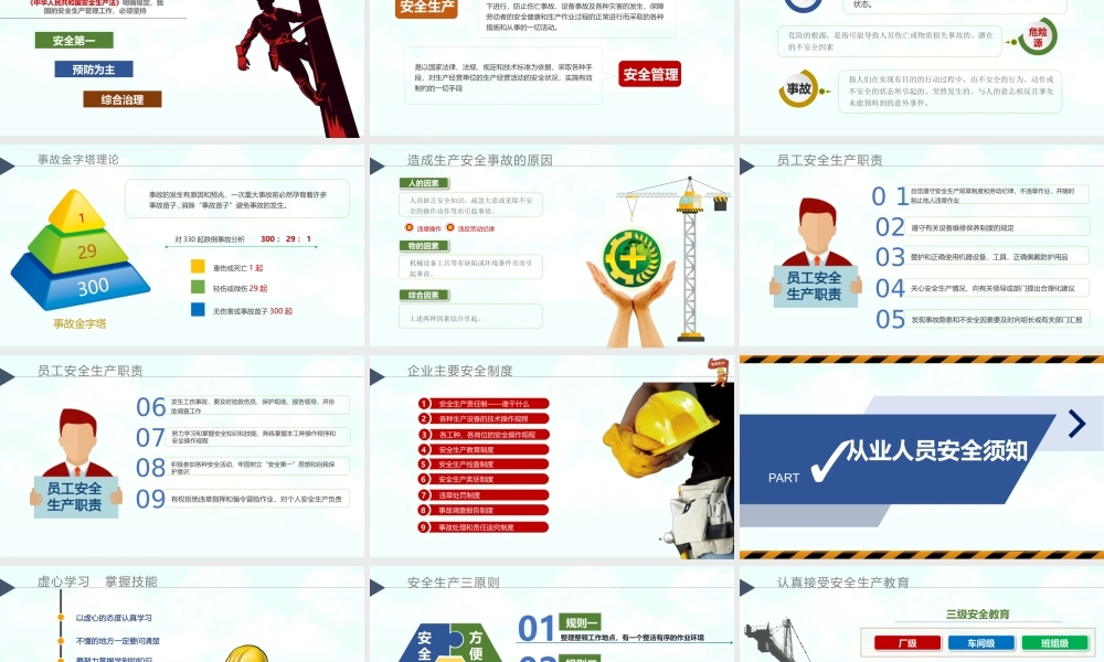 2021年安全生产月PPT简洁风落实安全责任推动安全发展PPT模板下载.pptx