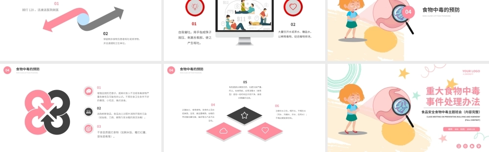 食品安全食物中毒主题班会重大食物中毒事件处理办法PPT课件（带内容）.pptx