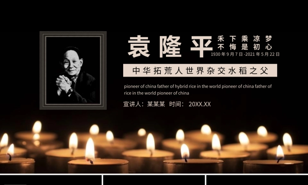 袁隆平生平简介PPT模板下载.pptx