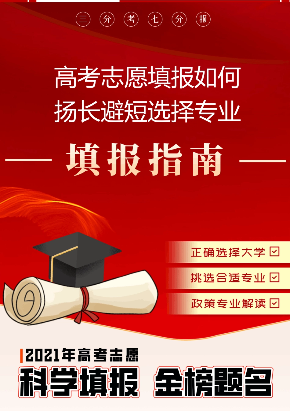 2021年高考志愿科学填报金榜题名-高考志愿填报如何扬长避短选择专业.docx_第1页