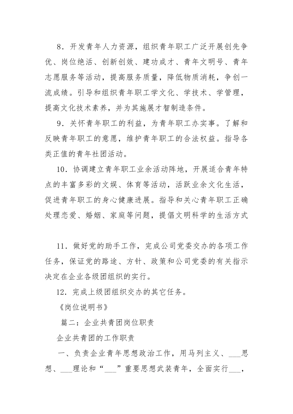 企业团委职责-规章制度.docx_第2页