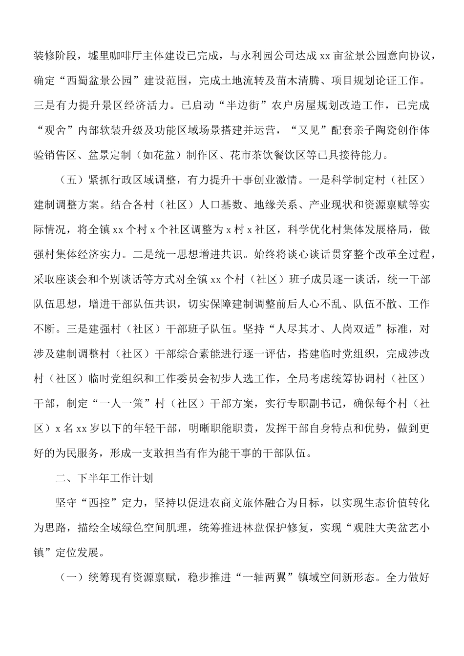 2021年上半年乡镇工作总结及下半年工作计划报告.docx_第3页