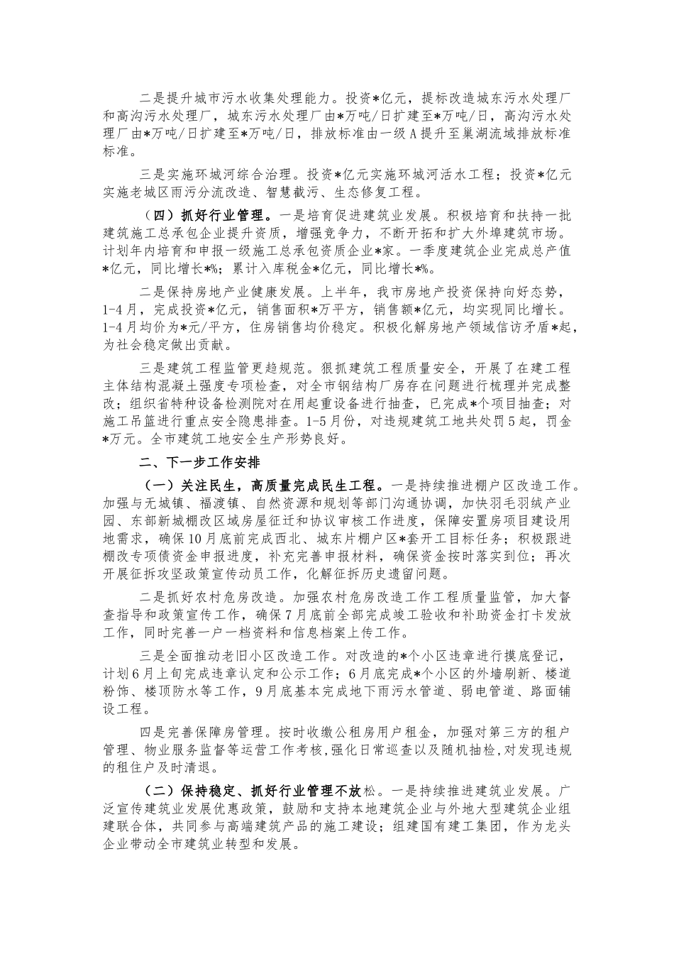 住建系统2021年上半年工作总结.docx_第2页