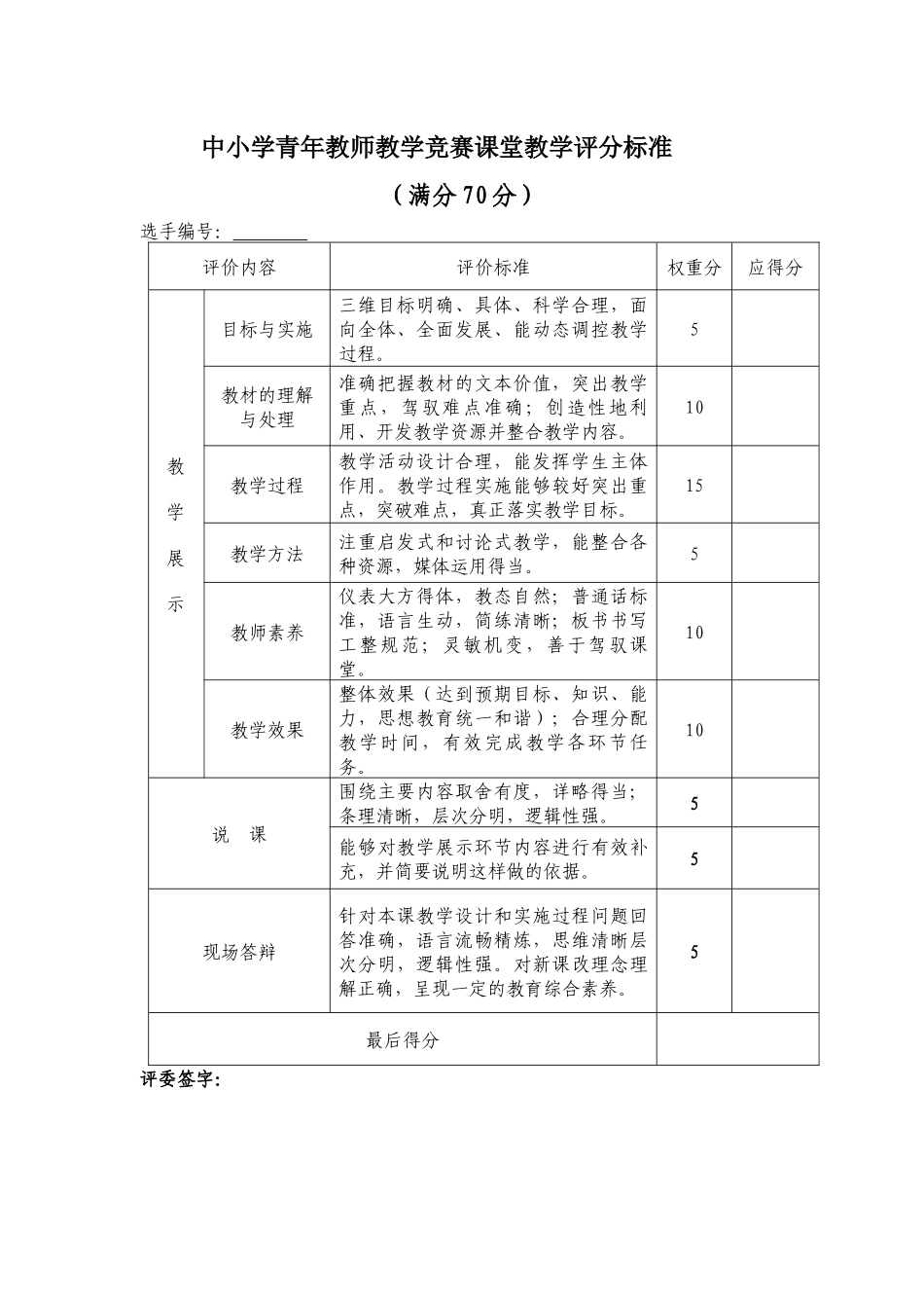 中小学青年教师教学竞赛教学设计评分标准.docx_第2页