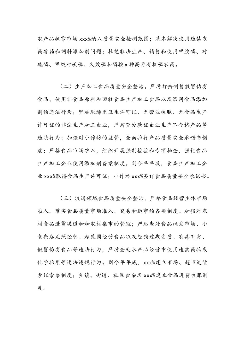 2021年深入开展产品质量和食品安全专项整治方案文稿.docx_第2页