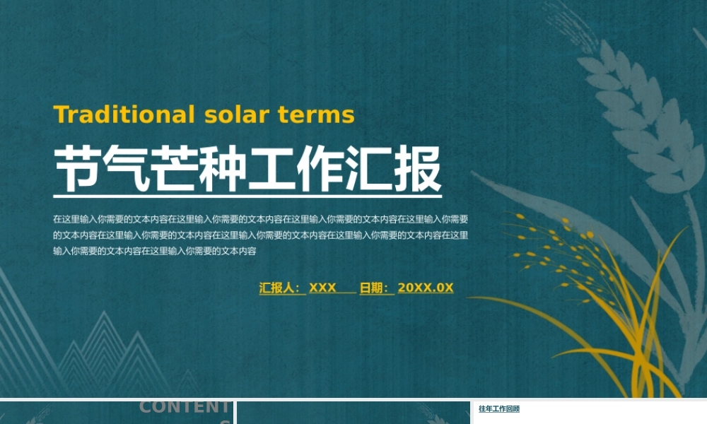传统节气芒种工作汇报PPT模板下载.pptx